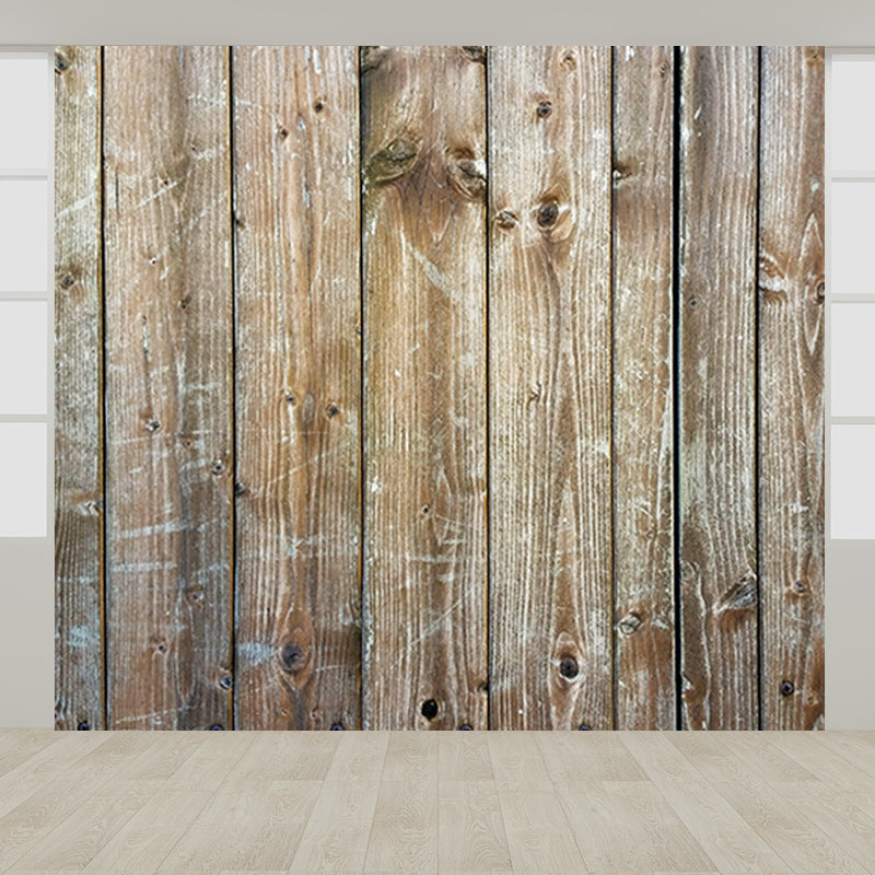 Wood Grain Industrial Style Mural Mildew Resistant for Living Room Decoration