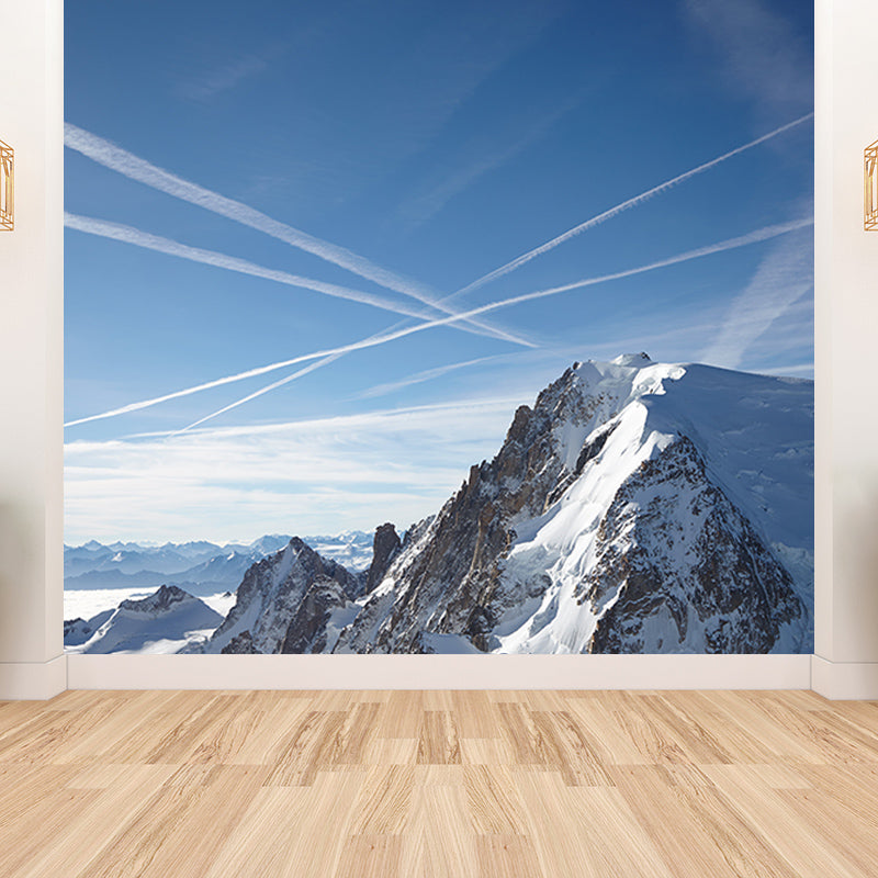 Modern Mountain Moisture Resistant Mural Wall Covering for Sleeping Room