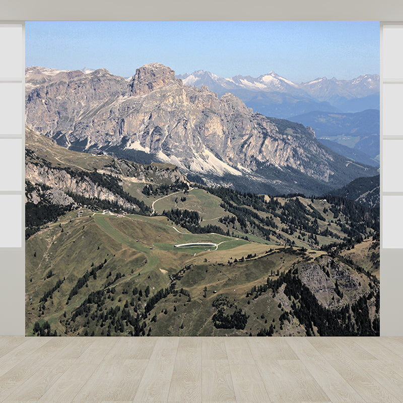 Modern Mountain Moisture Resistant Mural Wall Covering for Sleeping Room