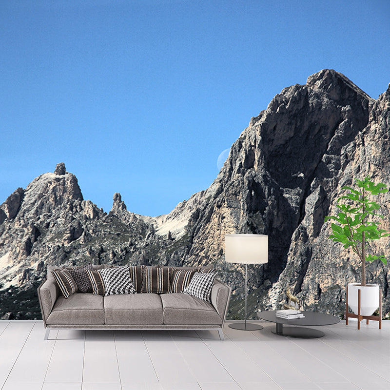 Modern Mountain Moisture Resistant Mural Wall Covering for Sleeping Room