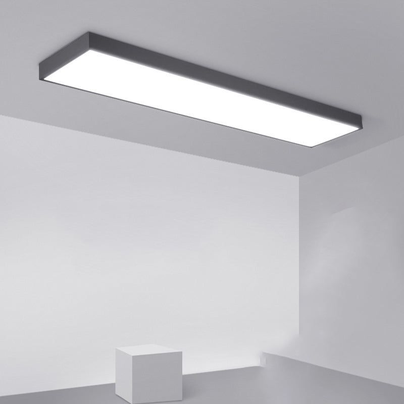 Modern Simple Rectangle Ceiling Lamp Aluminium 1 Light Flush Mount Light for Office
