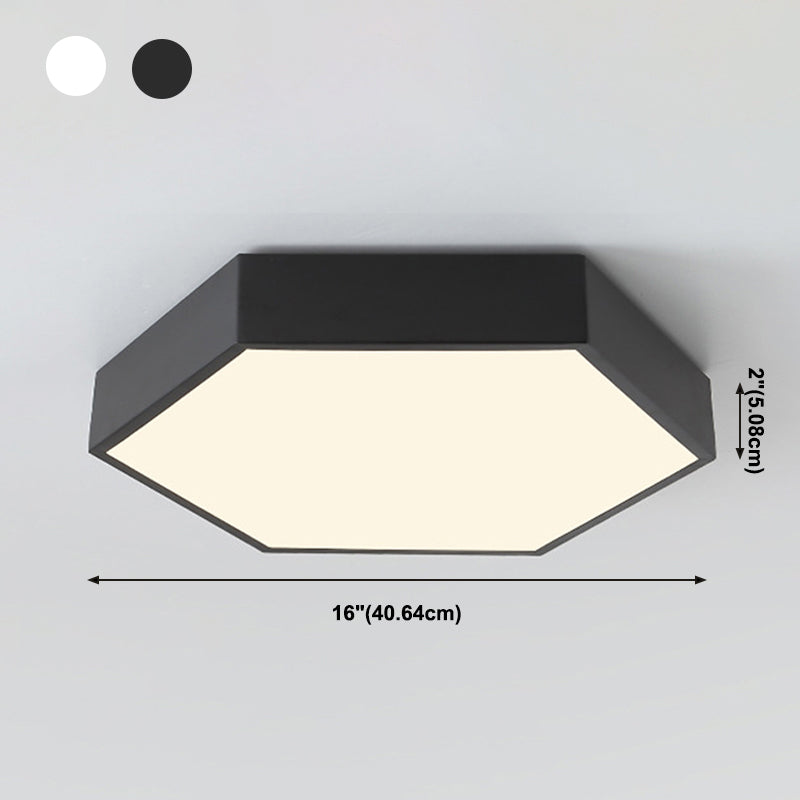 Luminaires encastrés hexagonaux de style simple et moderne en métal à 1 lumière
