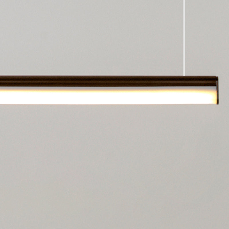 Lustre linéaire lustre moderne en métal simple îlot de plafond îlot de plafond en noir