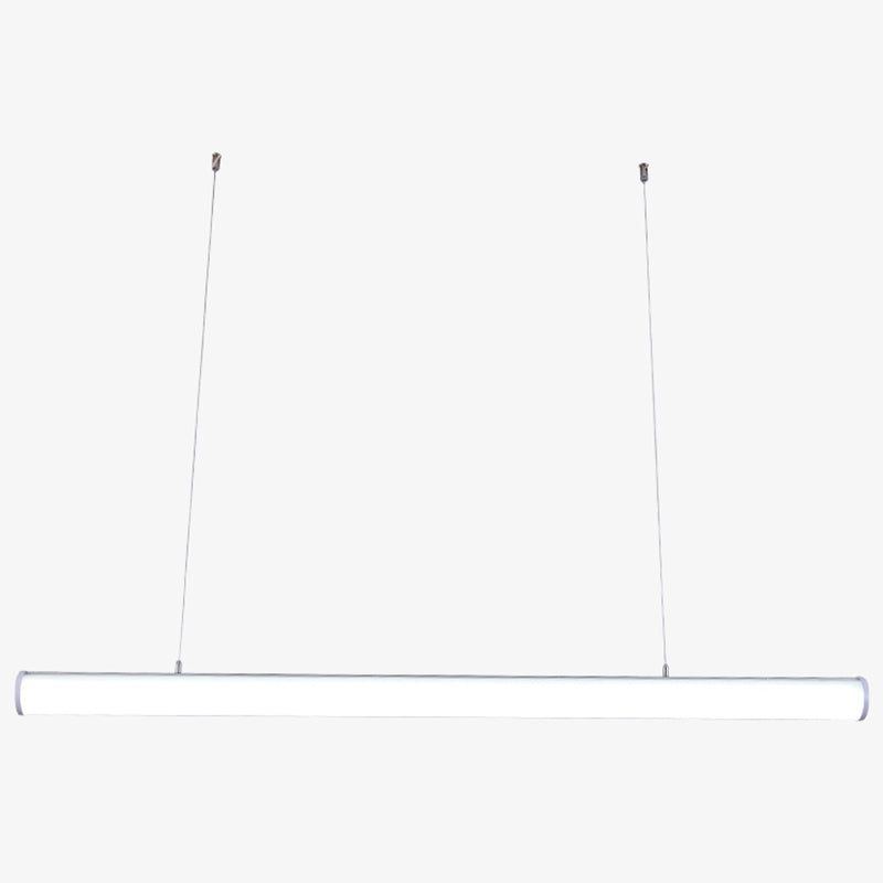 Moderne lineare Insel Kronleuchter Lichter Acrylinsellampen im weißen Finish