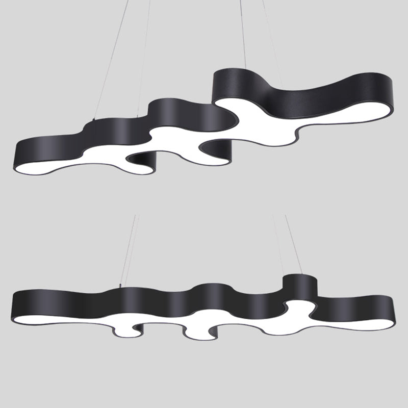 Moderne unieke vorm kroonluchter verlichtingsarmaturen acryl eiland plafondlicht