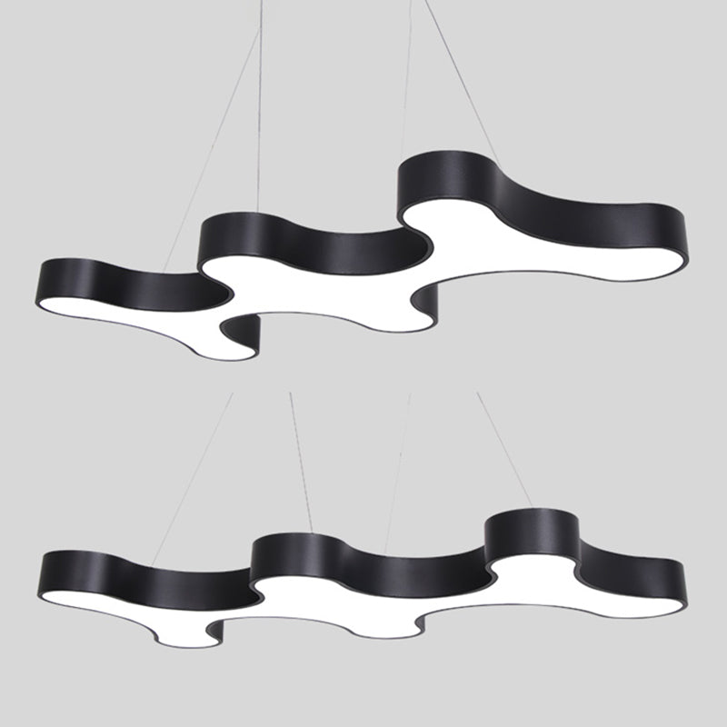 Moderne unieke vorm kroonluchter verlichtingsarmaturen acryl eiland plafondlicht