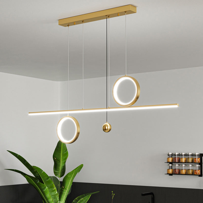 3 Light Geometric Island Lights Contemporary Island Lighting Metal Island Ceiling Light