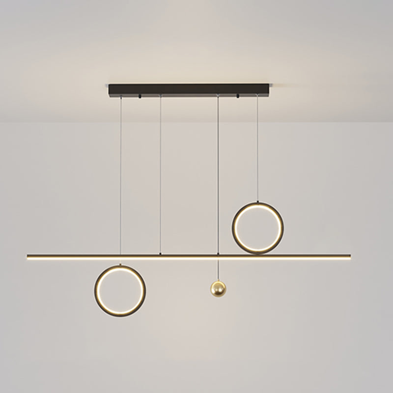 3 Light Geometric Island Lights Contemporary Island Lighting Metal Island Ceiling Light