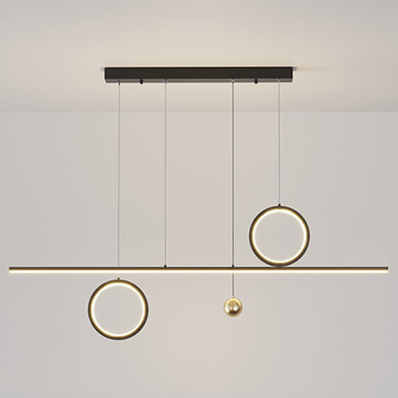 3 Light Geometric Island Lights Contemporary Island Lighting Metal Island Ceiling Light