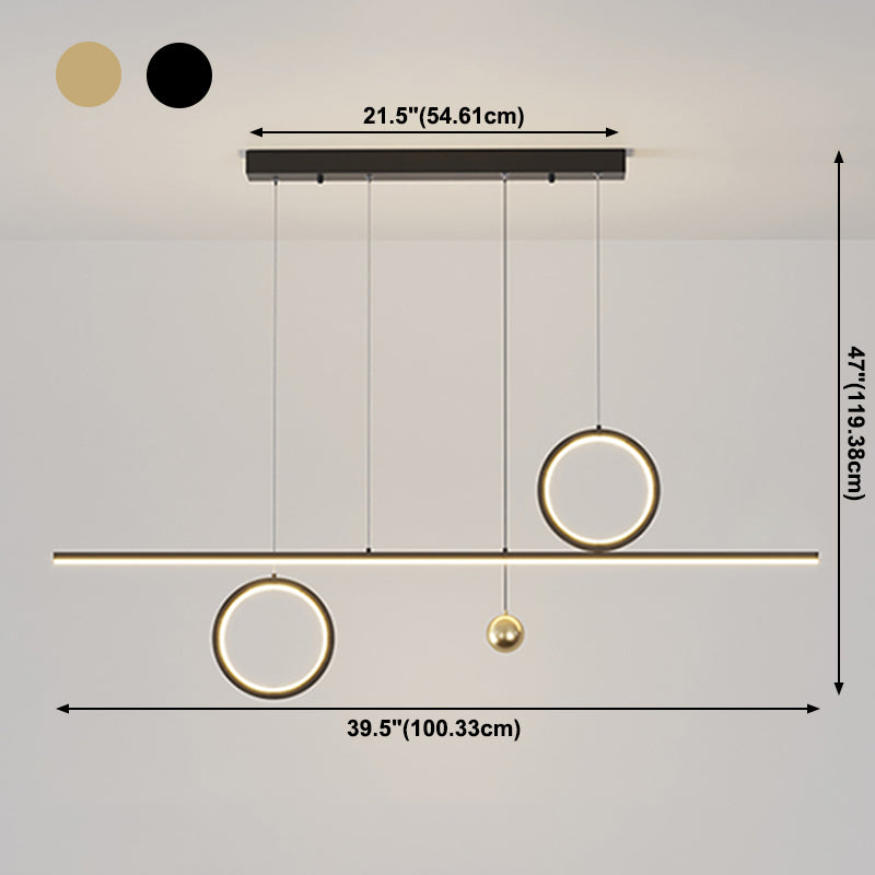 3 Light Geometric Island Lights Contemporary Island Lighting Metal Island Ceiling Light