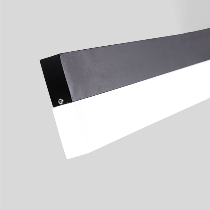 Idea de iluminación de isla lineal moderna Luces colgantes de aluminio con sombra acrílica