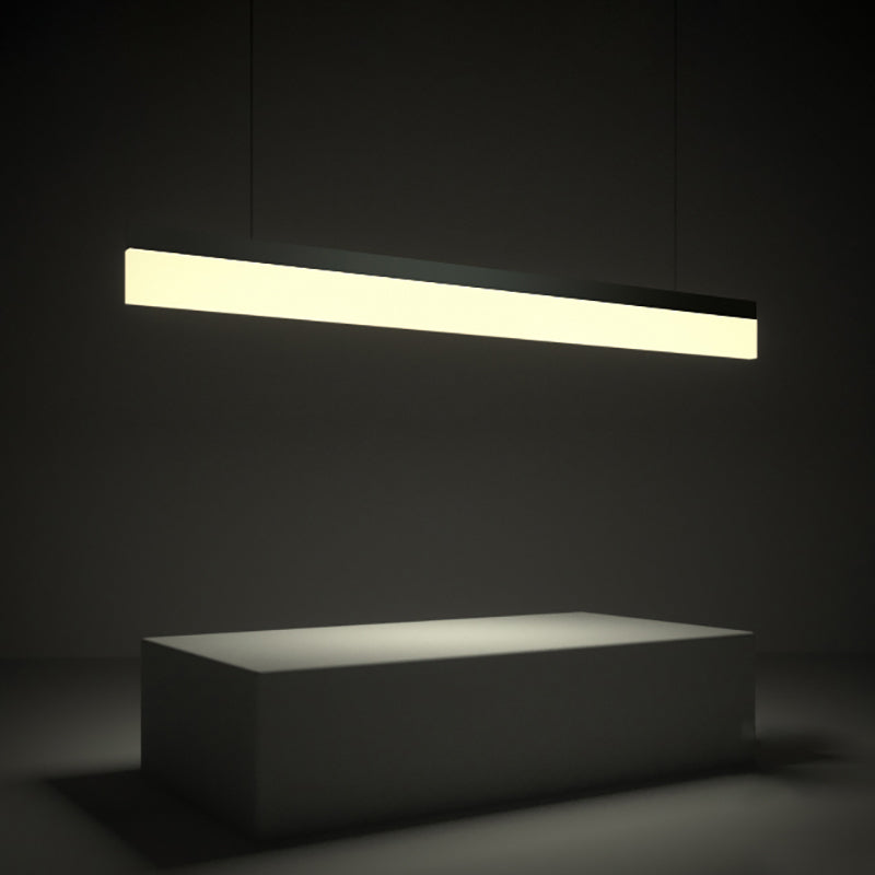 Modern Linear Island Lighting Idea Aluminum Pendant Lights with Acrylic Shade