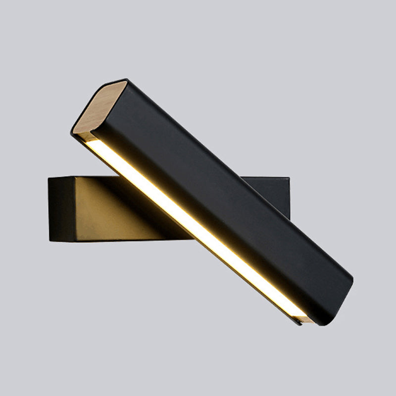 1 Light Rectangular Shade Wall Lighting Modern Style Metal Wall Mounted Light Fixture