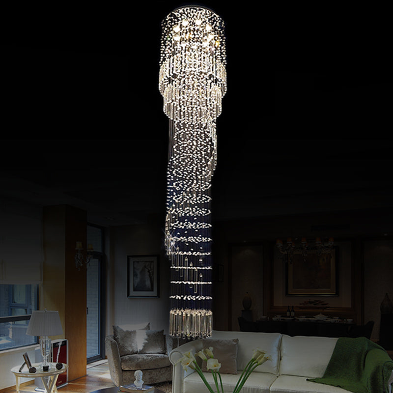 Gold 9 Heads LED LEDLING DE LA ILUMINIZACIÓN Modernismo en cascada múltiple lámpara colgante múltiple