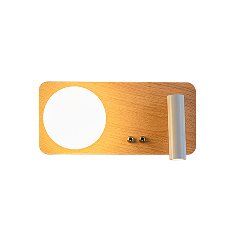 2 luces de lectura geométrica de la iluminación de pared de estilo moderno lámpara montada en la pared en marrón