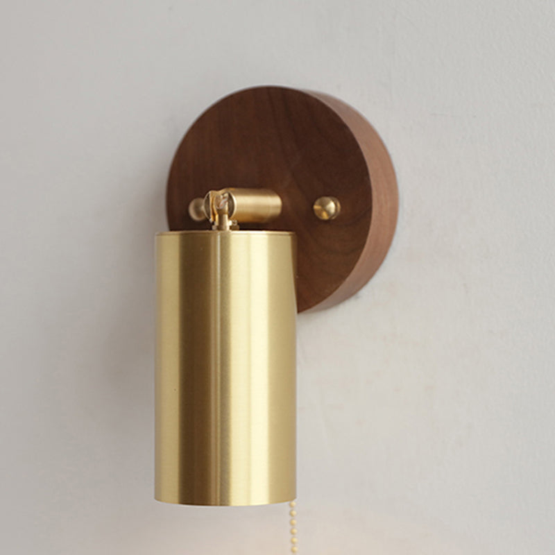 Metallzylinderwand -Lampen zeitgenössische 1 leichte Leuchtenleuchten in Gold