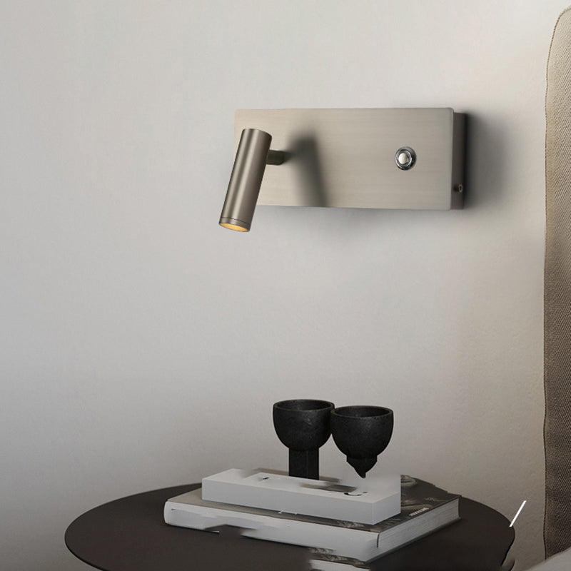 Einstellbare 1 leichte rechteckige LED -Wandlampen moderne Metallleuchten im modernen Stil