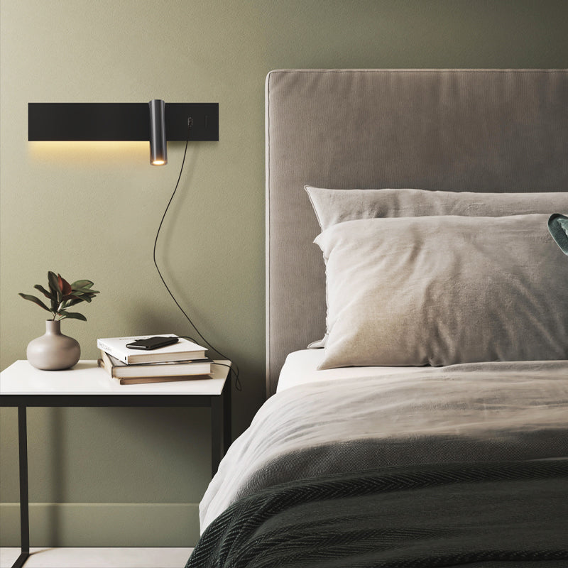 Lámparas de pared LED rectangulares ajustables lámparas de aplanque de metal de estilo moderno