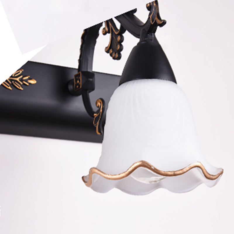 American Style Bell Shape Vanity Sconce Lights Glass Wall Mounted Vanity Lights