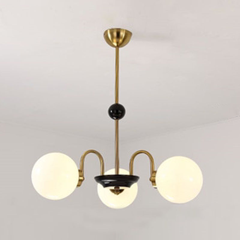 American Style Globe Pendant Chandelier Light Glass Chandelier for Living Room