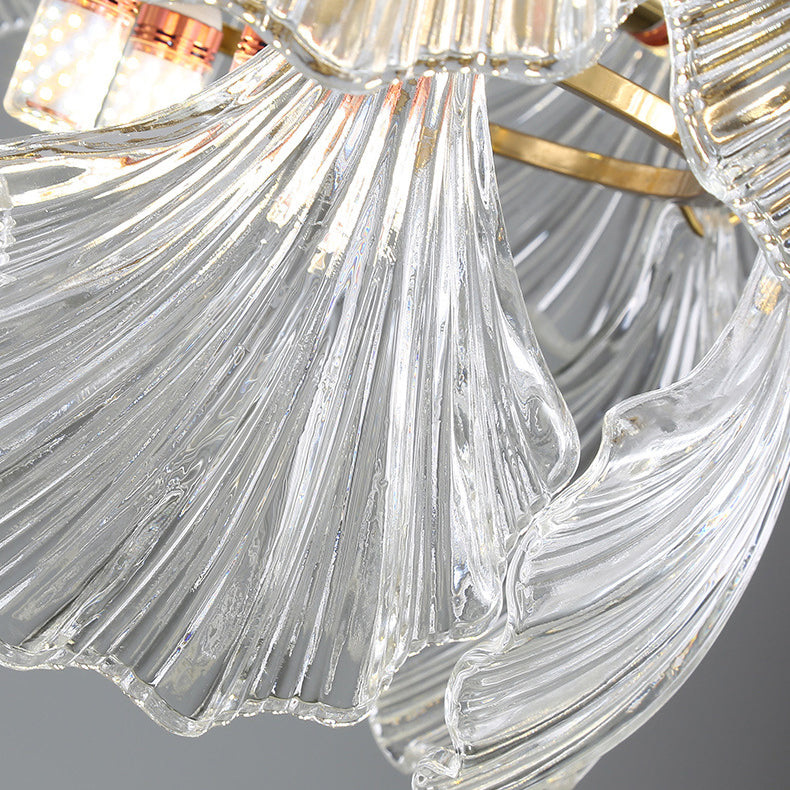 Light Luxury Style Pendant Chandelier Light Glass Chandelier for Living Room