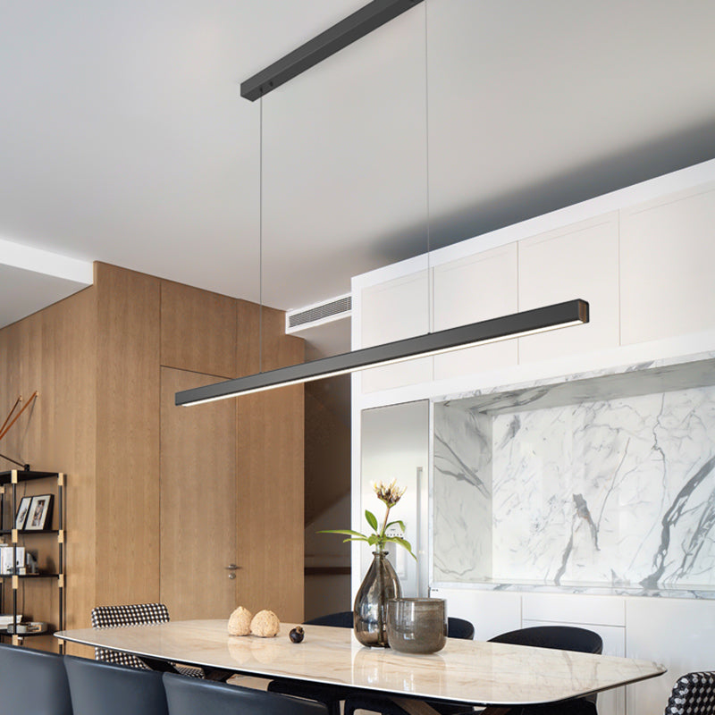 Luz Led Island Lighture Nordic Modern Style Comedor Rectángulo Luz de colgante