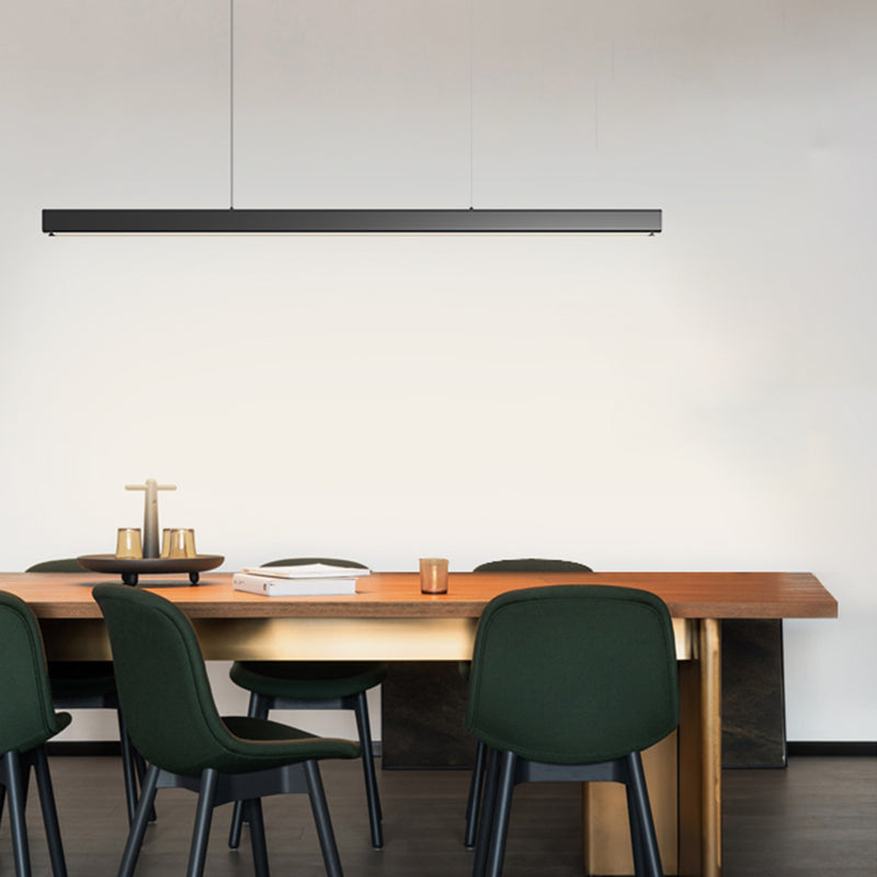 LED Island Light Fixture Nordic Modern Style Dining Room Rectangle Pendant Light