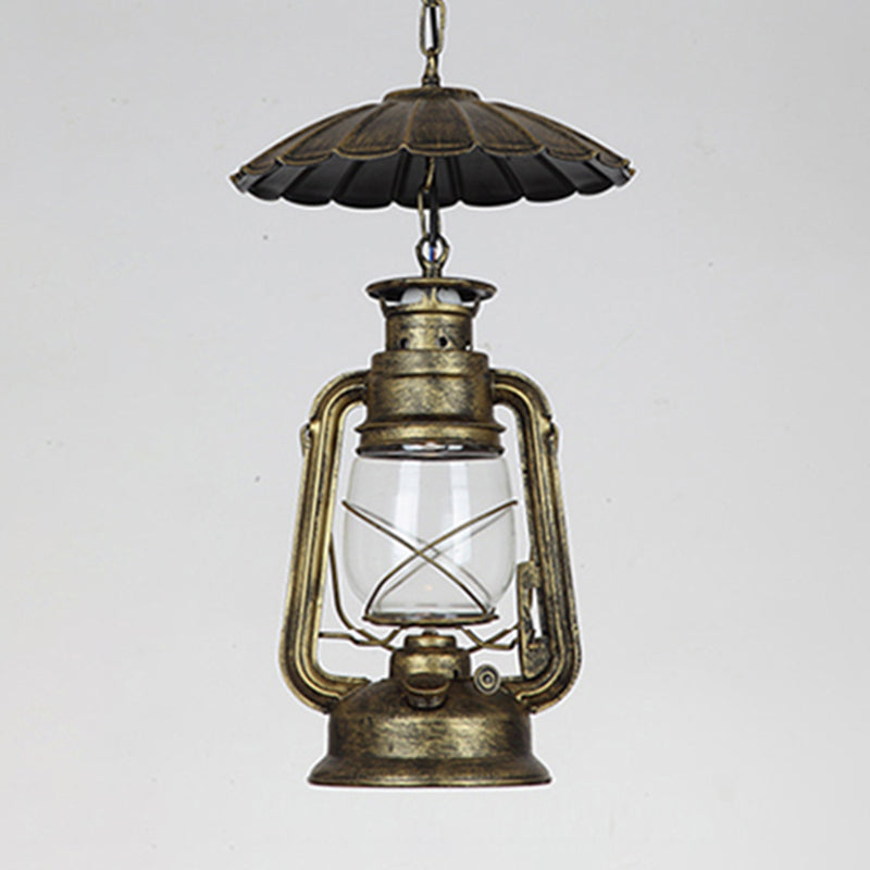 Nautical Style Kerosene Lamp Shaped 1 Head Hanging Light Metal Pendant Lamp