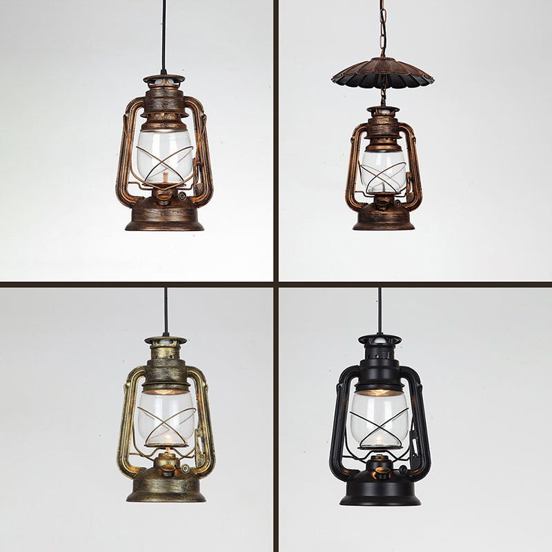 Nautical Style Kerosene Lamp Shaped 1 Head Hanging Light Metal Pendant Lamp