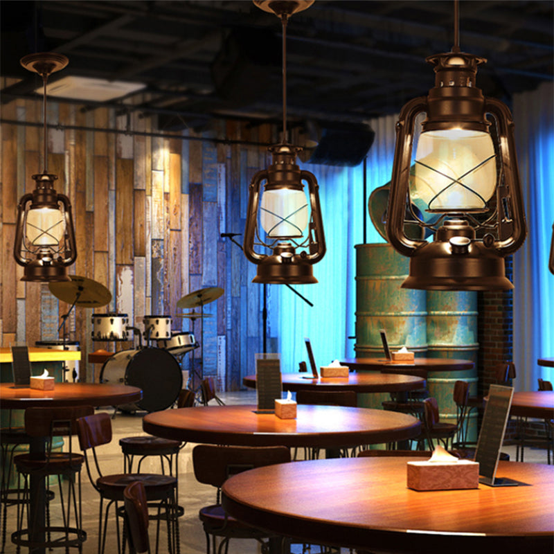 Nautical Style Kerosene Lamp Shaped 1 Head Hanging Light Metal Pendant Lamp