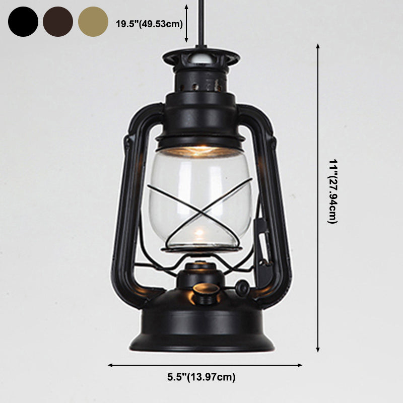 Nautical Style Kerosene Lamp Shaped 1 Head Hanging Light Metal Pendant Lamp