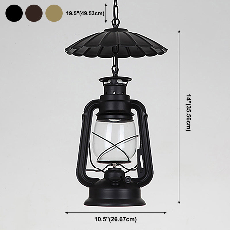Nautical Style Kerosene Lamp Shaped 1 Head Hanging Light Metal Pendant Lamp