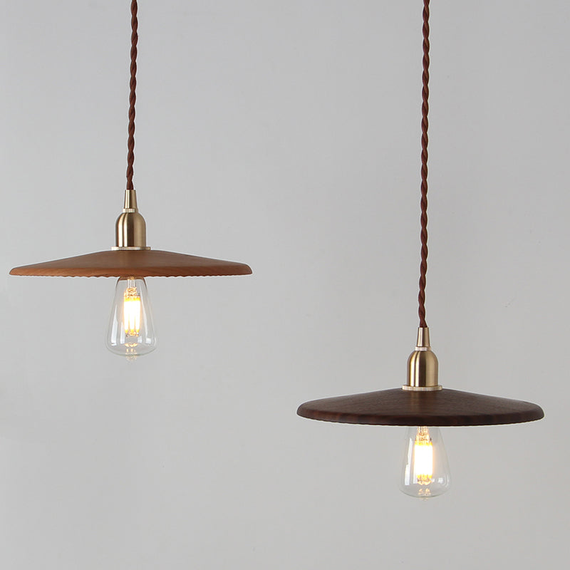 1 Light Pendant Light Modern Style Minimalism Wood Hanging Light for Dinning Room