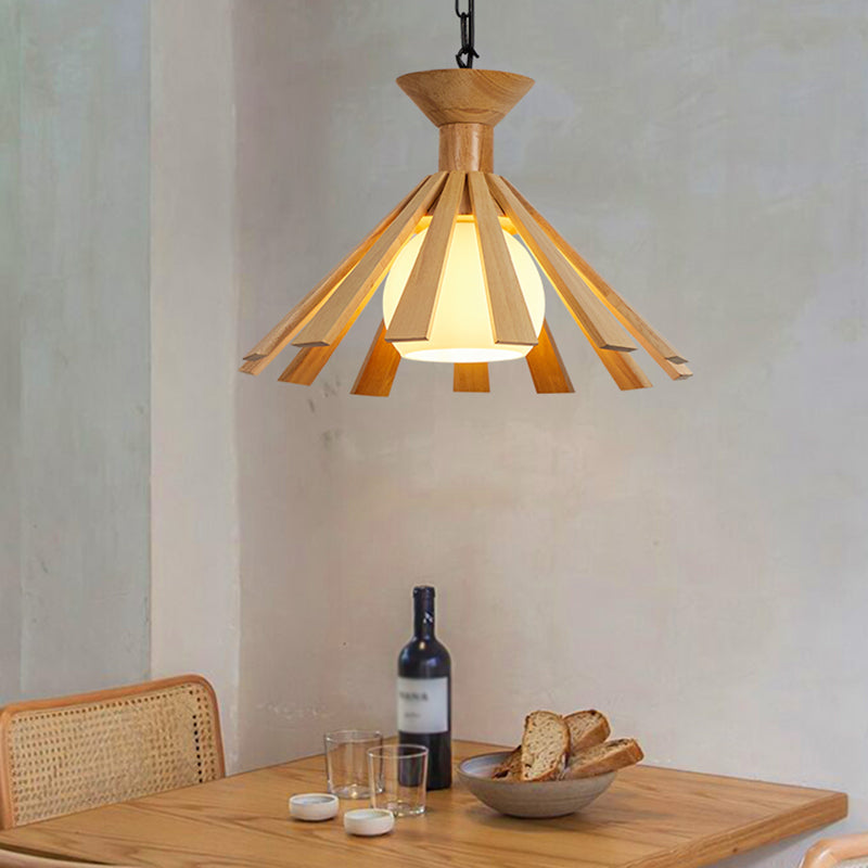 Moderne Holzanhänger Leuchten Leuchten minimalismus 1 Licht Esszimmer hängen Licht