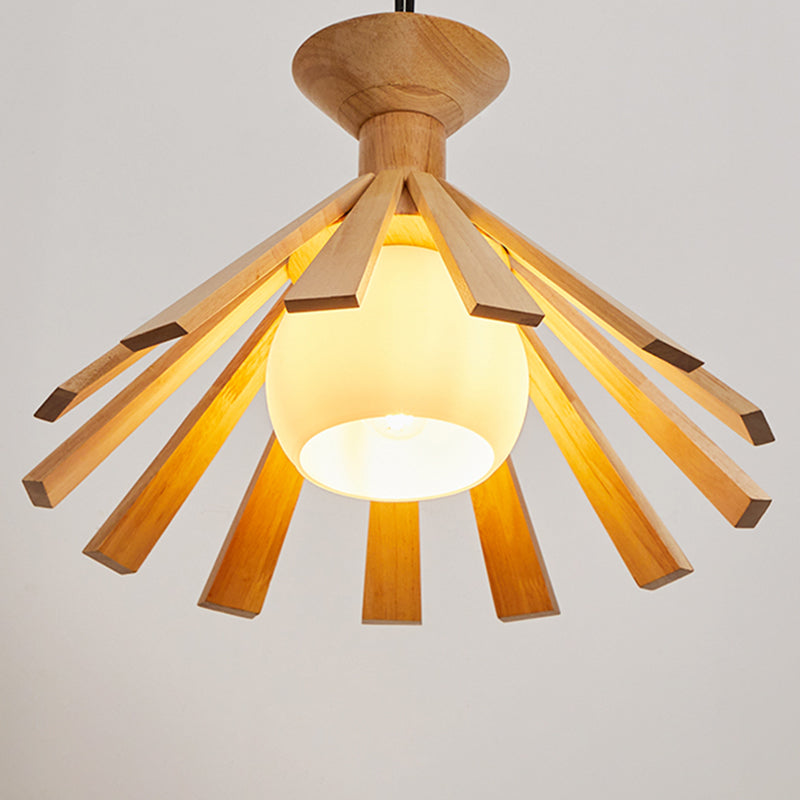 Moderne Holzanhänger Leuchten Leuchten minimalismus 1 Licht Esszimmer hängen Licht