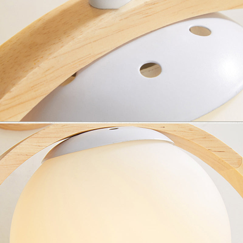 Holz 1 hängende hängende leichte Globus und Vögel Schlafzimmer moderne Anhängerleuchten