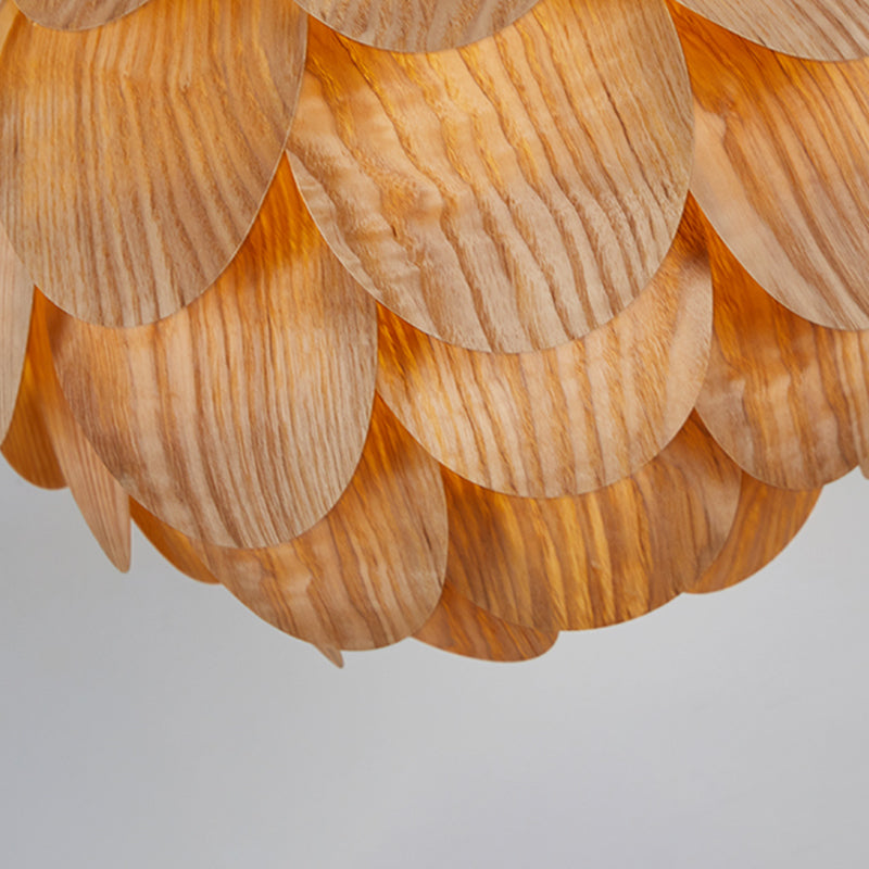 Moderner Stil Anhänger leichte Kiefernkegel Holz hängende Licht für das Restaurant