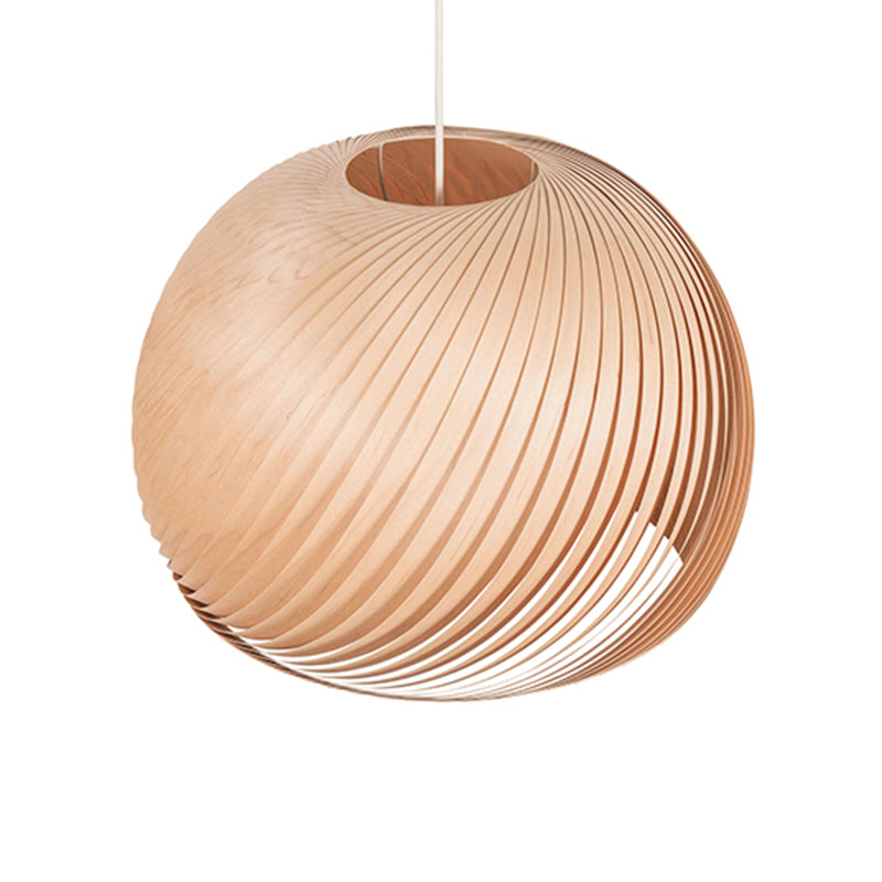 Kuppelförmige hängende hängende Licht moderner Stil Holz Anhänger Licht für Schlafzimmer Wohnzimmer