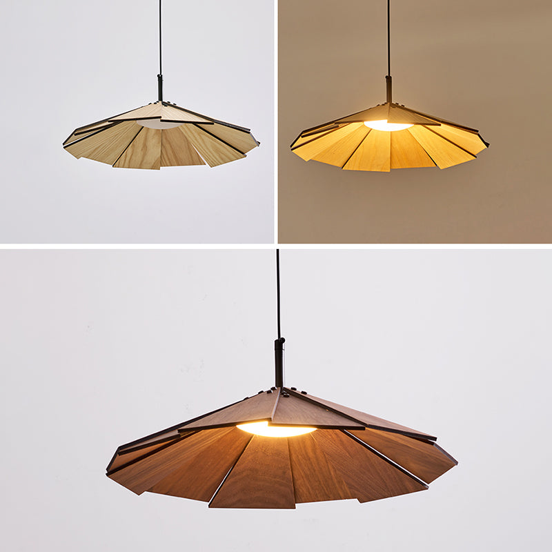 1-licht houten hangende lamp naar beneden verlichting eenvoudige kegelvorm hanger verlichtingsarmatuur