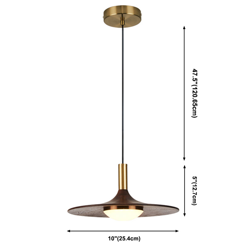 Braune Anhänger Beleuchtungsrichtung moderne Kegelform aus Walnussholz hängende Licht