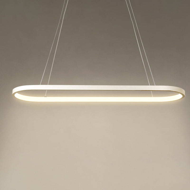 LED Island Lamp Moderner einfacher Stil Aluminium Anhänger Licht für Esszimmer