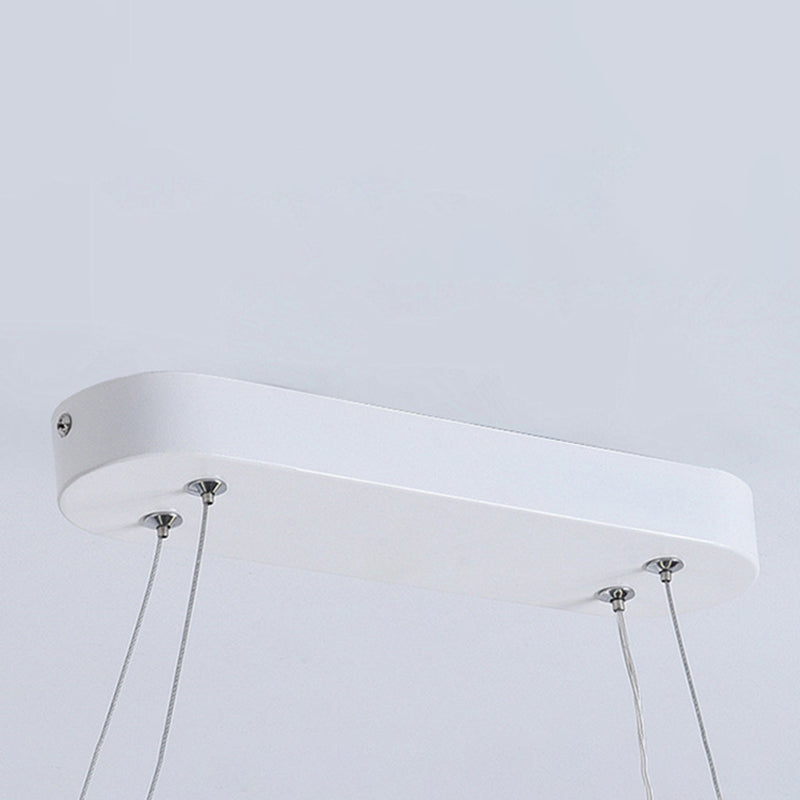 LED Island Lamp Moderner einfacher Stil Aluminium Anhänger Licht für Esszimmer