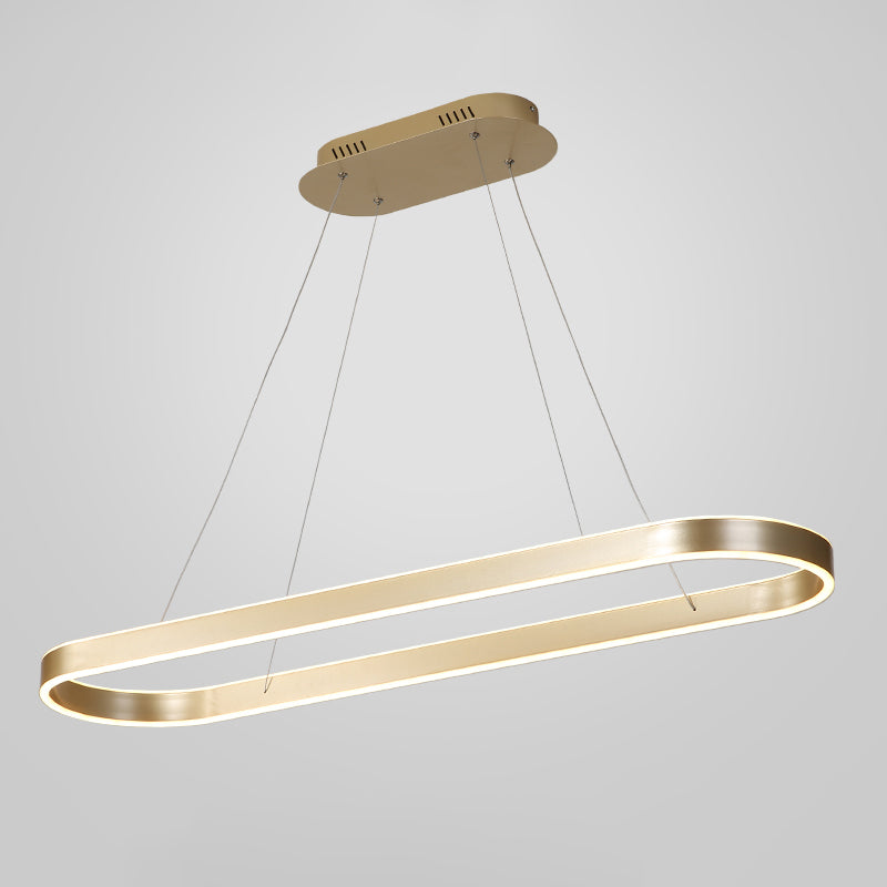 Modern Style Island Lamp Simple LED Aluminum Pendant Light Fixture for Dining Room