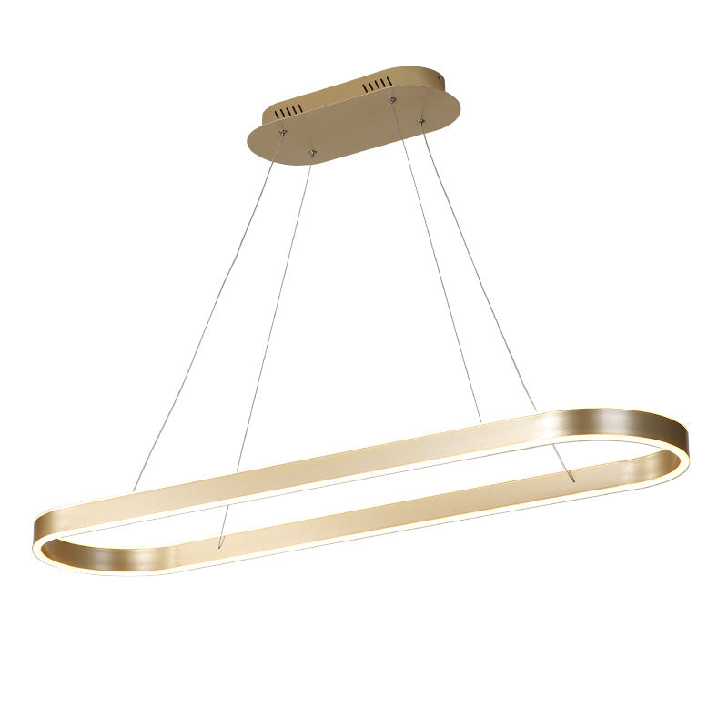 Moderne Style Island Lampe einfache LED -Aluminium -Anhängerleuchte für Esszimmer