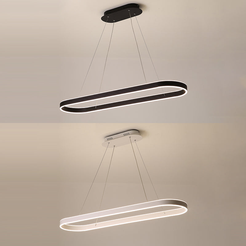 Modern Style Island Lamp Simple LED Aluminum Pendant Light Fixture for Dining Room