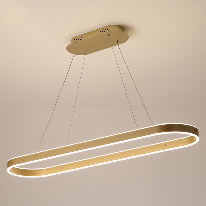 Moderne Style Island Lampe einfache LED -Aluminium -Anhängerleuchte für Esszimmer