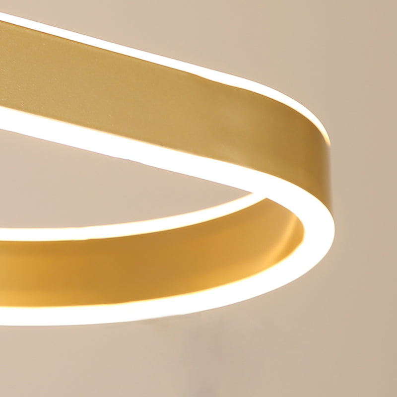 Moderne Style Island Lampe einfache LED -Aluminium -Anhängerleuchte für Esszimmer