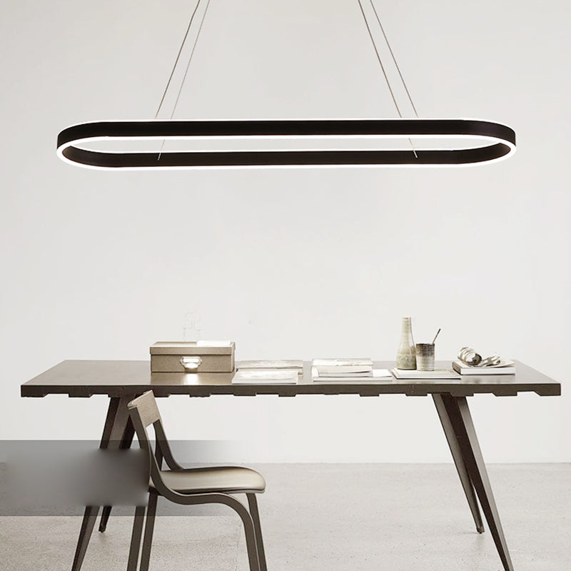 Moderne Style Island Lampe einfache LED -Aluminium -Anhängerleuchte für Esszimmer