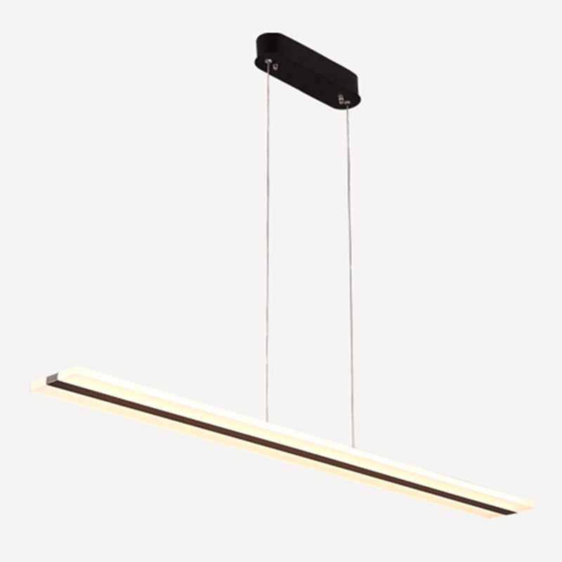 LED Simple Island Lamp Moderner Rechteck -Anhängerleuchte für Esszimmer