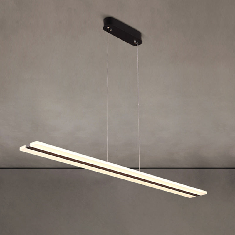 LED Simple Island Lamp Moderner Rechteck -Anhängerleuchte für Esszimmer